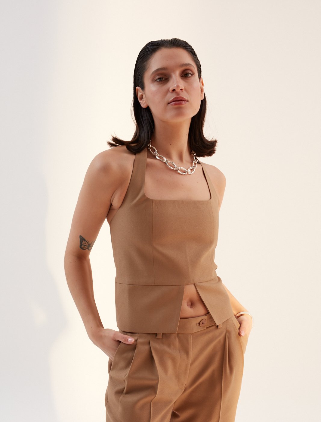 Top Carré Halter