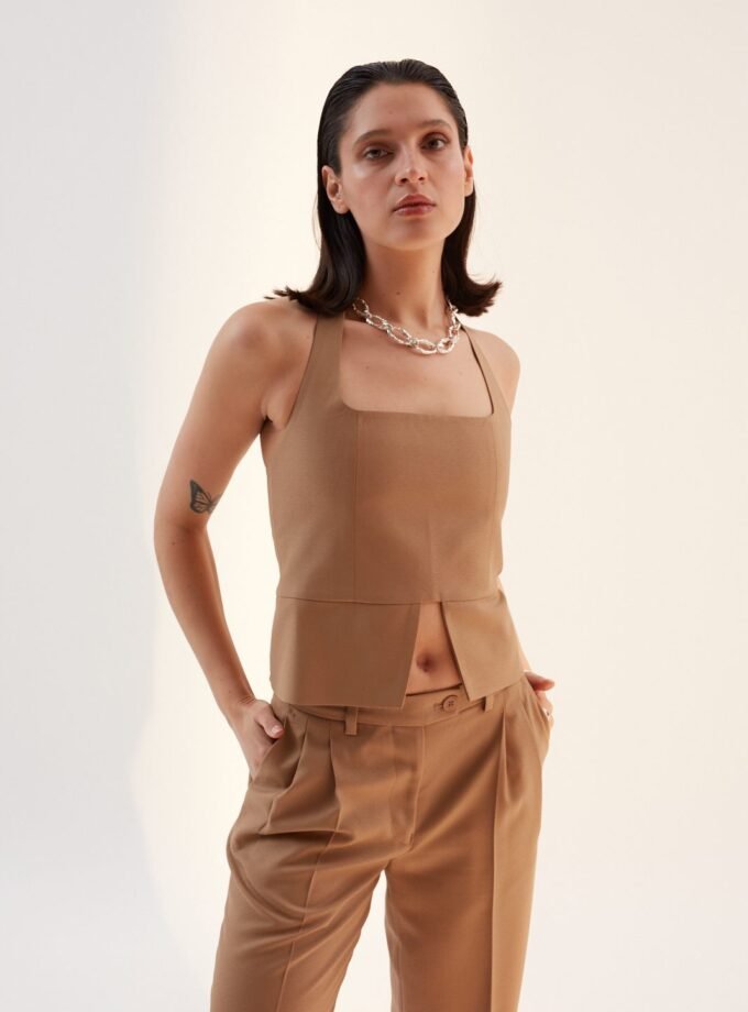 Top Carré Halter